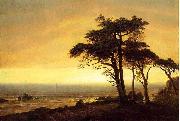 Albert Bierstadt The Sunset at Monterey Bay, the California Coast oil on canvas